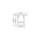 Recessed aluminum profile for LED strip - 13x12mm - LED strips ≤5mm - 2 meters
