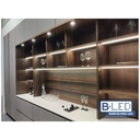 Recessed aluminum profile for LED strip - 13x12mm - LED strips ≤5mm - 2 meters