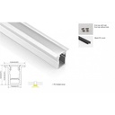 Recessed aluminum profile for LED strip - 13x12mm - LED strips ≤5mm - 2 meters