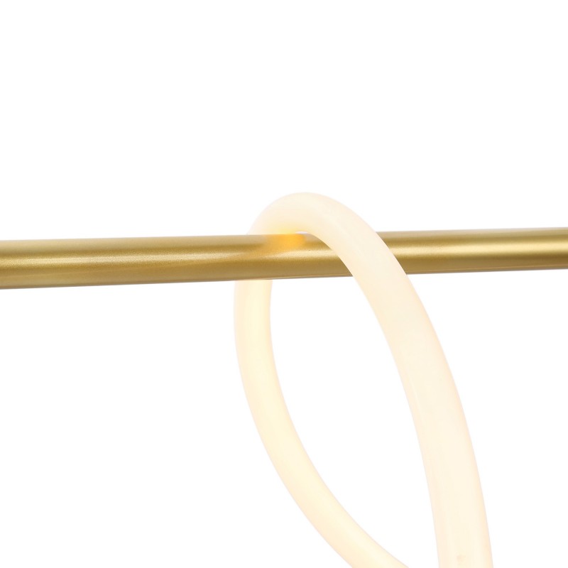 Corda" modern neon undulating pendant lamp - 360º - 45W - 3000K