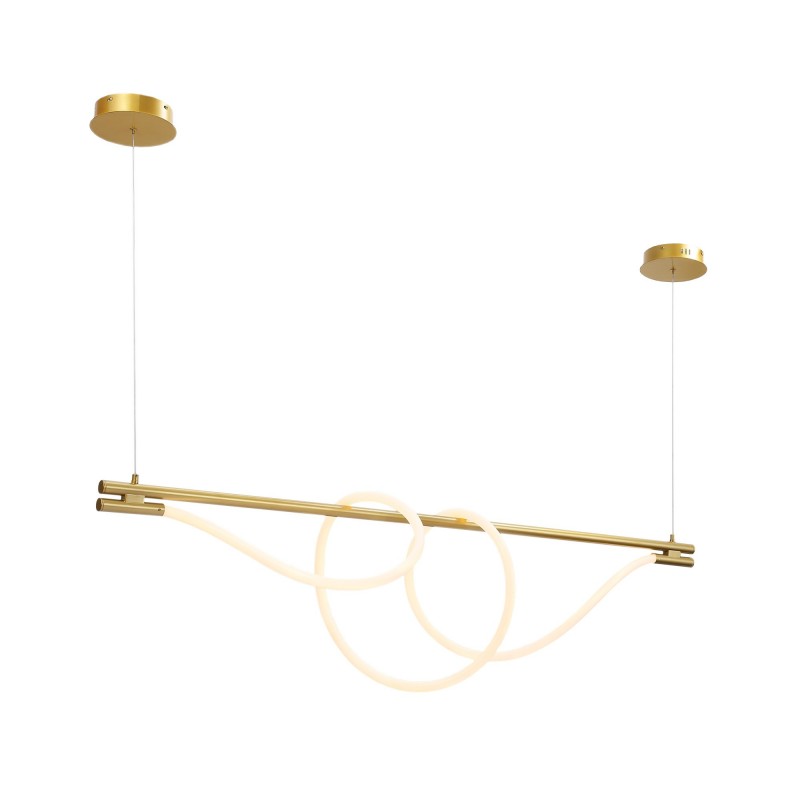 Corda" modern neon undulating pendant lamp - 360º - 45W - 3000K