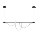 Corda" modern neon undulating pendant lamp - 360º - 45W - 3000K