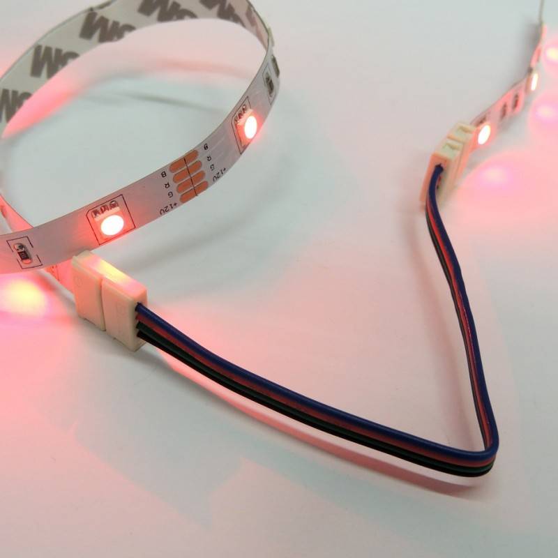 Connector for 12V RGB strips with cable