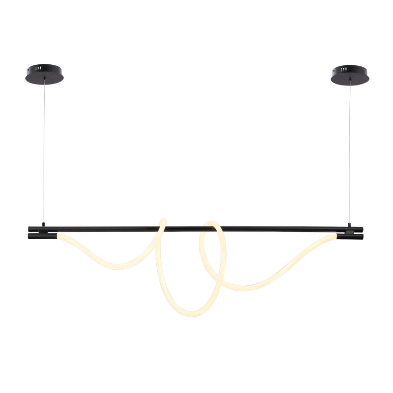 Corda" modern neon undulating pendant lamp - 360º - 45W - 3000K