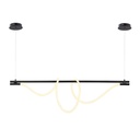 Corda" modern neon undulating pendant lamp - 360º - 45W - 3000K