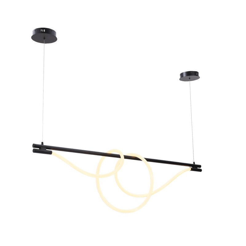 Corda" modern neon undulating pendant lamp - 360º - 45W - 3000K