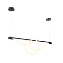 Corda" modern neon undulating pendant lamp - 360º - 45W - 3000K
