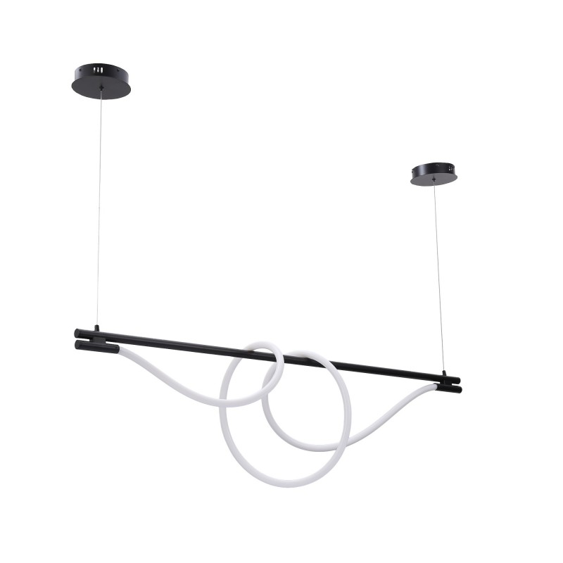 Corda" modern neon undulating pendant lamp - 360º - 45W - 3000K