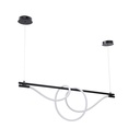 Corda" modern neon undulating pendant lamp - 360º - 45W - 3000K