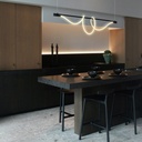 Corda" modern neon undulating pendant lamp - 360º - 45W - 3000K