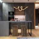 Corda" modern neon undulating pendant lamp - 360º - 45W - 3000K
