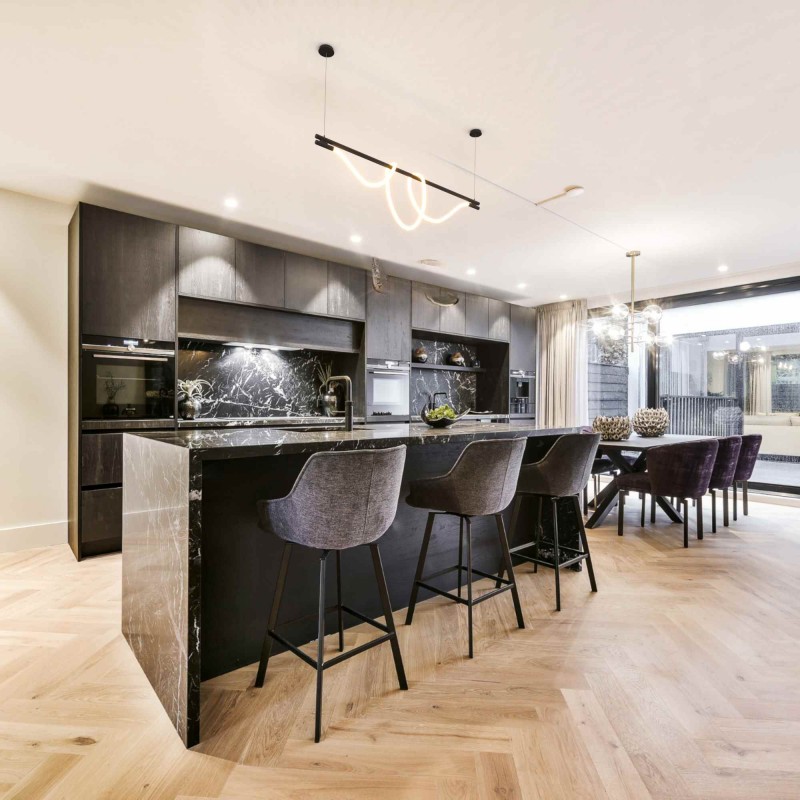 Corda" modern neon undulating pendant lamp - 360º - 45W - 3000K