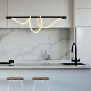 Corda" modern neon undulating pendant lamp - 360º - 45W - 3000K