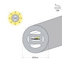 Flexible LED neon 360º circular - Ø22mm - 2 meters - 24V DC - 240Ch/m - 19,2W/m - IP65