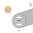 Flexible LED neon 360º circular - Ø22mm - 5 meters - 24V DC - 240Ch/m - 19,2W/m - IP65