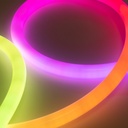 Intelligent RGB flexible LED neon IC - 360º circular - Ø22mm - 2 meters - 12V DC - 28W/m - IP65