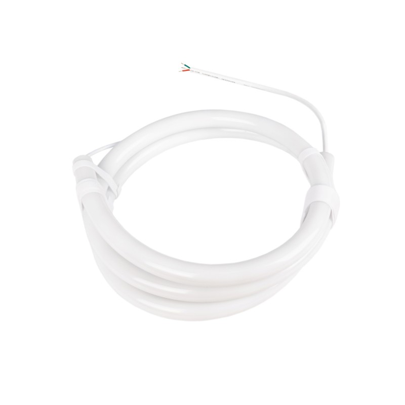 Intelligent RGB flexible LED neon IC - 360º circular - Ø22mm - 2 meters - 12V DC - 28W/m - IP65