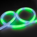 Intelligent RGB flexible LED neon IC - 360º circular - Ø22mm - 4 meters - 12V DC - 28W/m - IP65