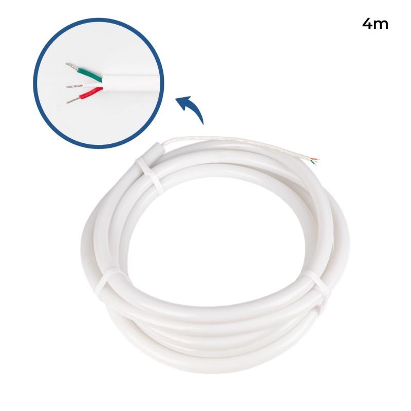 Intelligent RGB flexible LED neon IC - 360º circular - Ø22mm - 4 meters - 12V DC - 28W/m - IP65