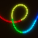 Intelligent RGB flexible LED neon IC - 360º circular - Ø22mm - 4 meters - 12V DC - 28W/m - IP65
