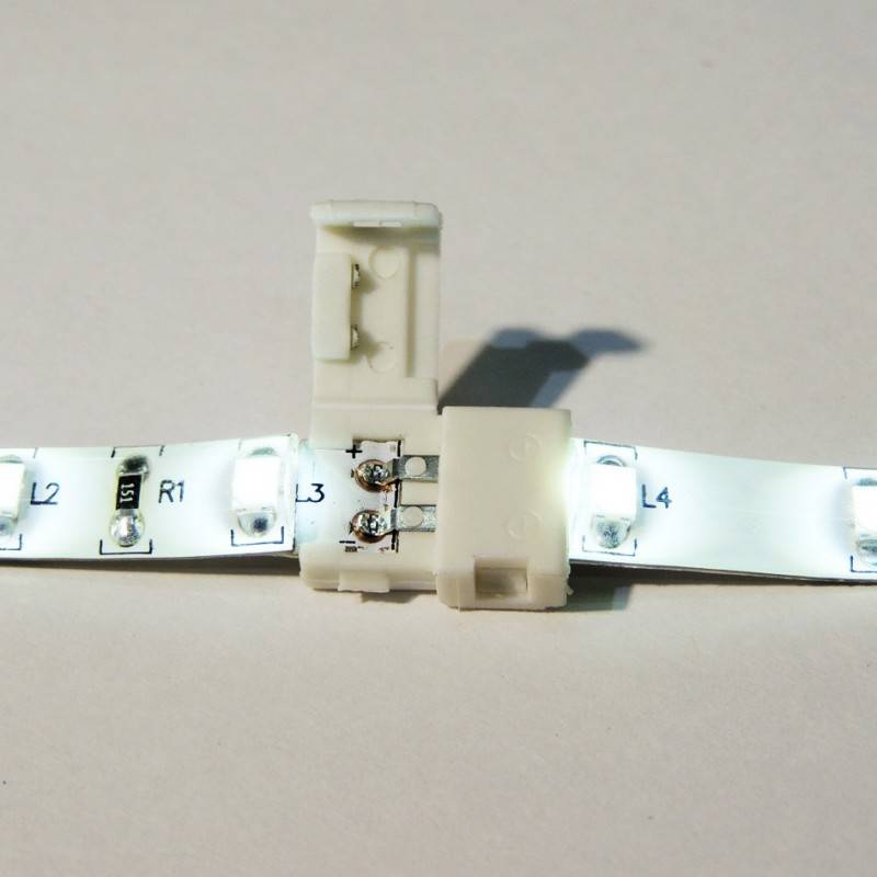 Connector for LED strips 12V single color 8mm direct without cable