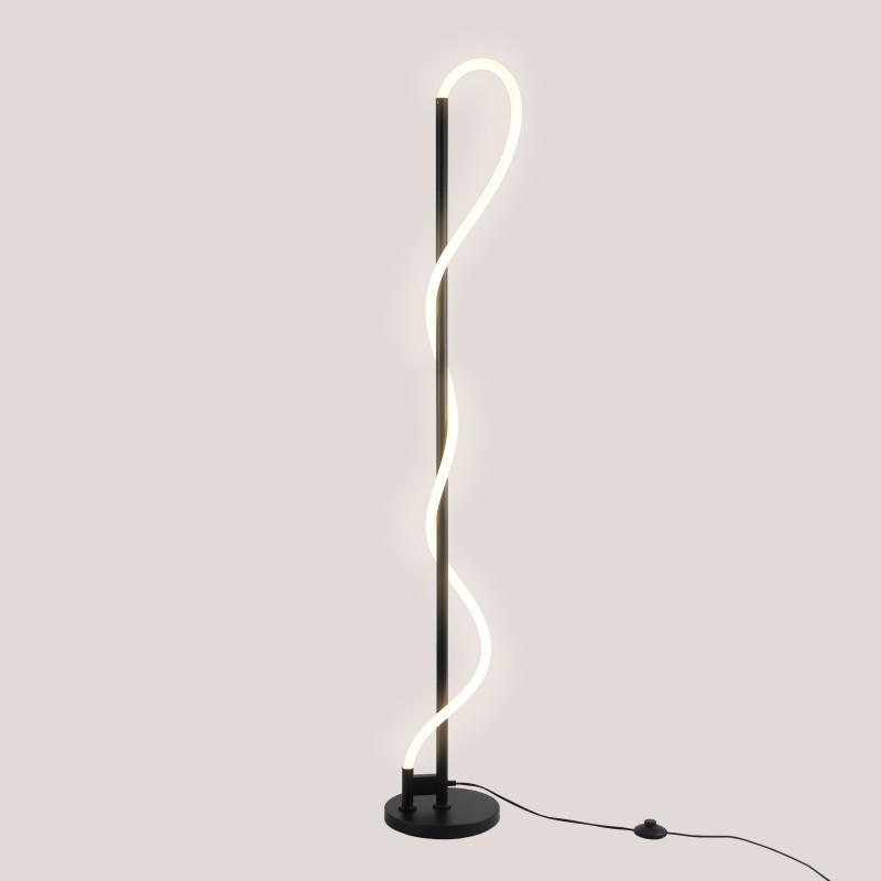 Corda" modern neon undulating floor lamp - 360º - Dimmable - 30W - 3000K
