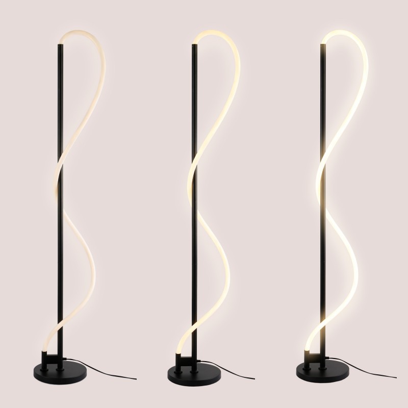 Corda" modern neon undulating floor lamp - 360º - Dimmable - 30W - 3000K