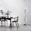 Corda" modern neon undulating floor lamp - 360º - Dimmable - 30W - 3000K