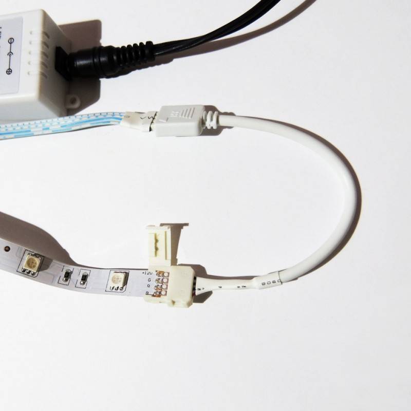 12V RGB strip connector to 4-pin controller
