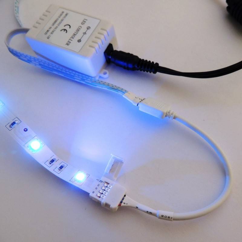 12V RGB strip connector to 4-pin controller