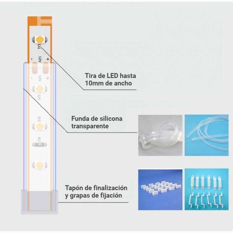 IP67 watertight sleeve x1m for 10mm LED Strip