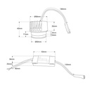 7W LED module for MR16/GU10 downlight ring - 45º - CRI 90