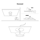Recessed LED downlight - 8W - Adjustable cutout diameter: Ø 50-90mm