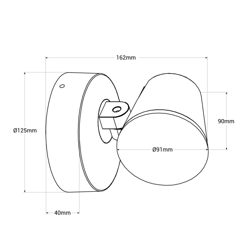 Adjustable outdoor wall light "Stan" - 12,5W - 3000K - IP54