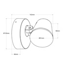 Adjustable outdoor wall light "Stan" - 12,5W - 3000K - IP54