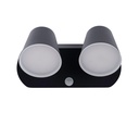 Double wall light with PIR sensor "Tura" - 20,5W - Adjustable - 3000K - IP54