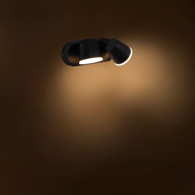 Double wall light with PIR sensor "Tura" - 20,5W - Adjustable - 3000K - IP54