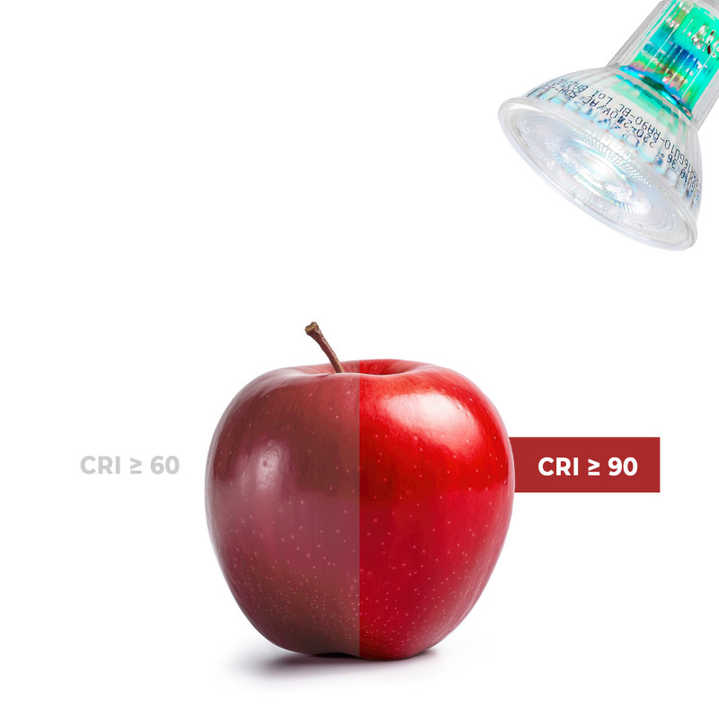 LED Bulb GU10 6W Full Spectrum "SUNLIKE" - Crystal - 500lm - CRI90 - PAR16 - 36°.