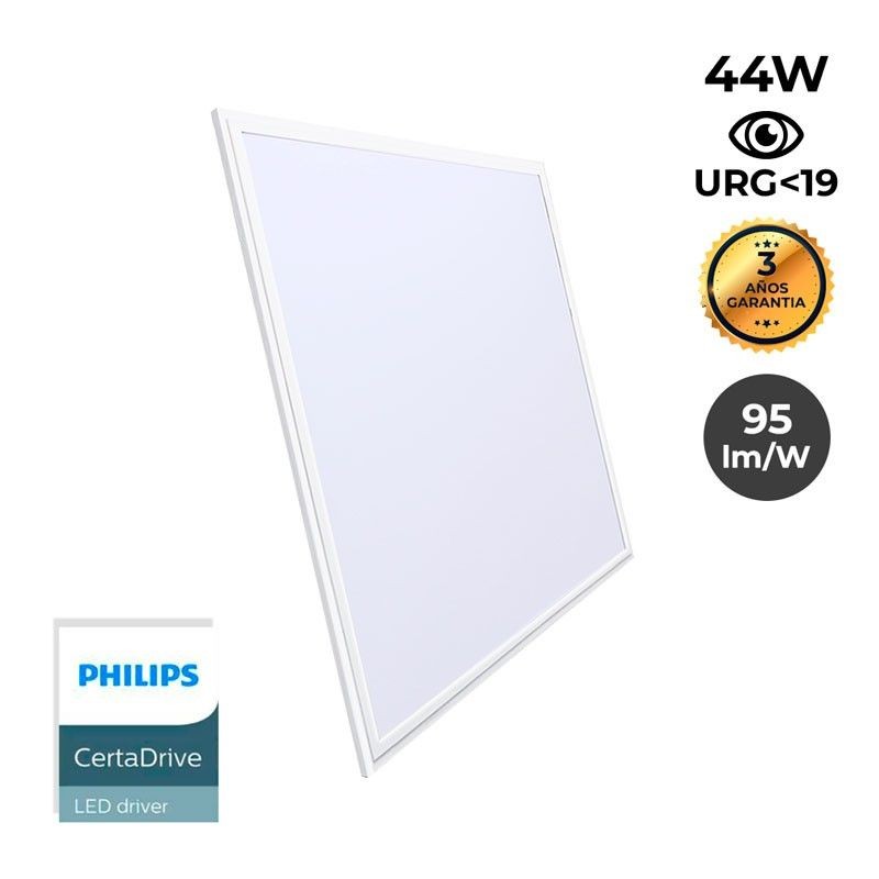Pack of 8 slim LED panels 60X60 cm - Driver Philips - 44W - UGR19