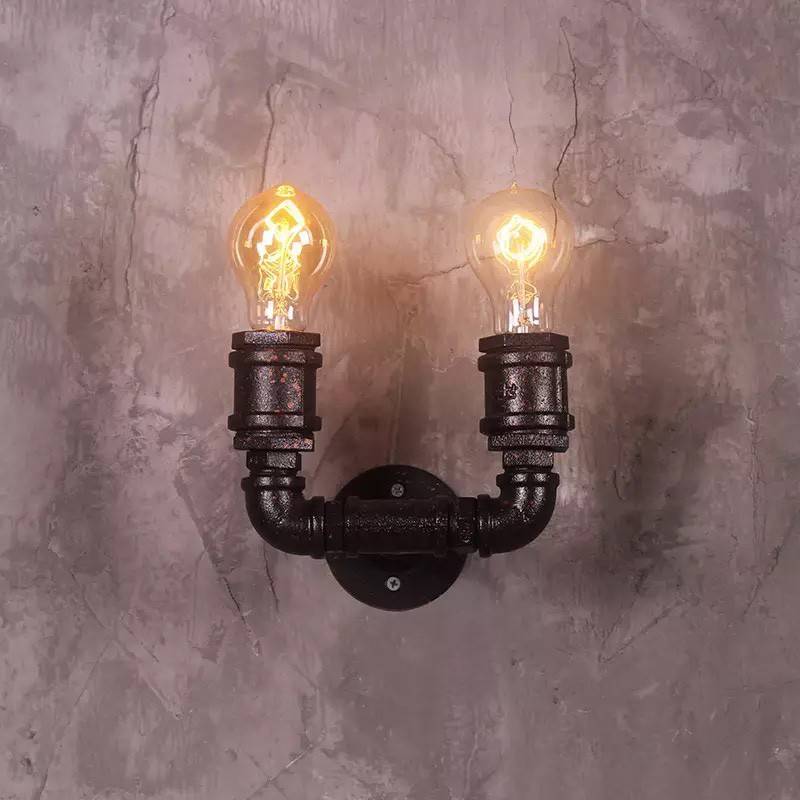 Vintage pipe wall light "COPPER".