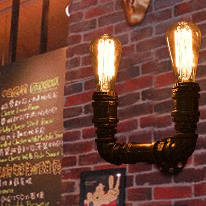 Vintage pipe wall light "COPPER".