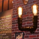 Vintage pipe wall light "COPPER".
