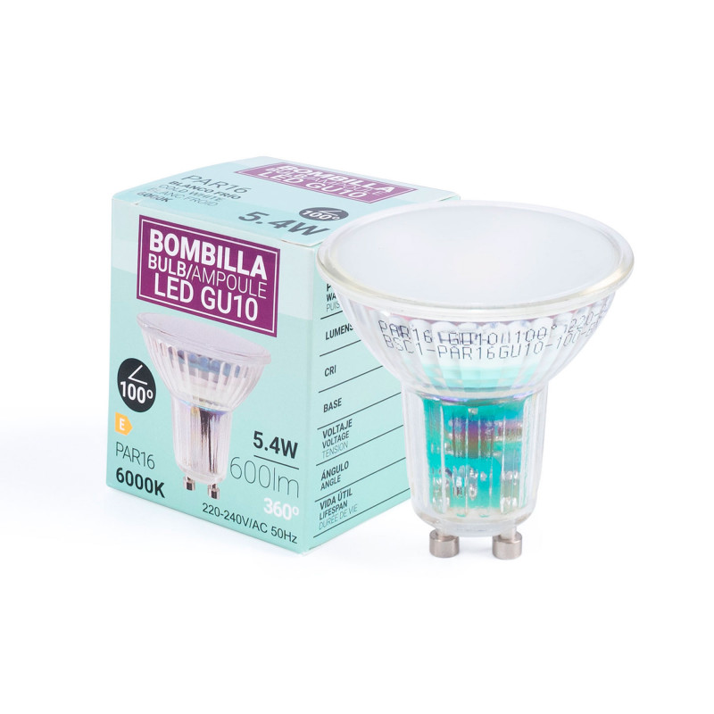 LED bulb GU10 5.4W crystal - 740lm - PAR16 - 100° - 100° - LED bulb GU10 5.4W crystal - 740lm - PAR16 - 100° - 100° - 100