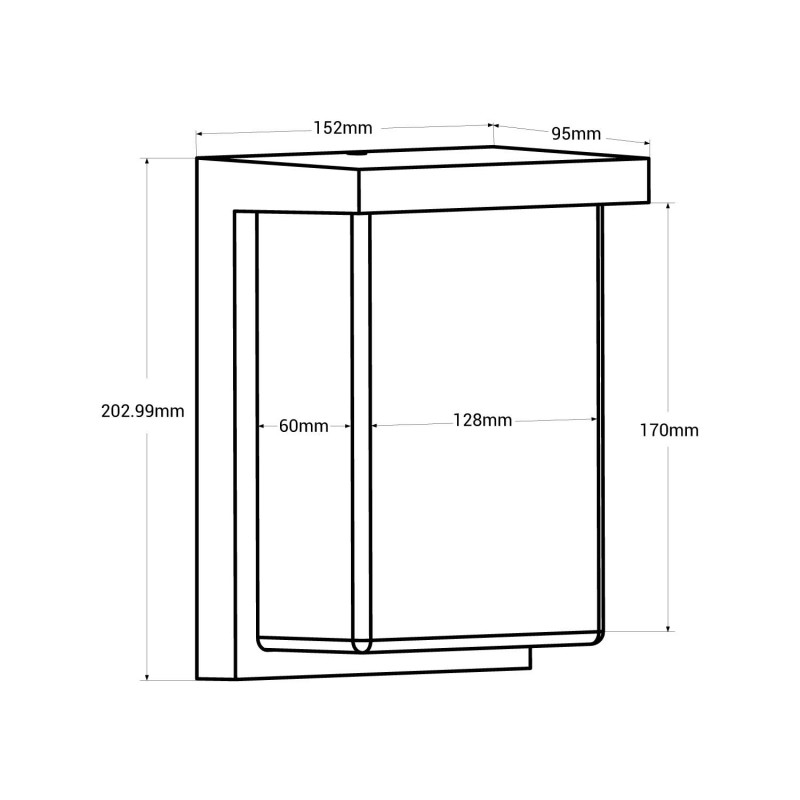 Aluminium outdoor wall light "Block" - Adjustable power: 12W-14W-16W - CCT