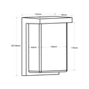 Aluminium outdoor wall light "Block" - Adjustable power: 12W-14W-16W - CCT