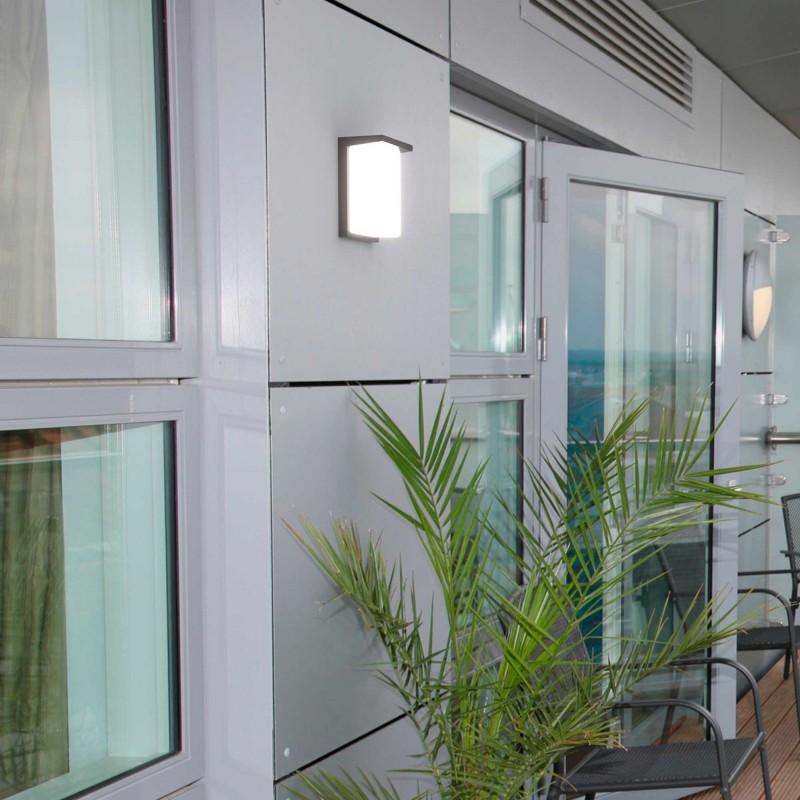 Aluminium outdoor wall light "Block" - Adjustable power: 12W-14W-16W - CCT