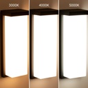 Aluminium outdoor wall light "Retal" - Adjustable power: 18W-20W-22W - CCT- IP65