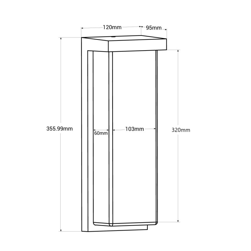 Aluminium outdoor wall light "Retal" - Adjustable power: 18W-20W-22W - CCT- IP65