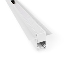 Linear opal LED opal luminaire for magnetic rail 48V - 10W - White