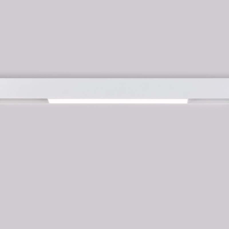 Linear opal LED opal luminaire for magnetic rail 48V - 10W - White